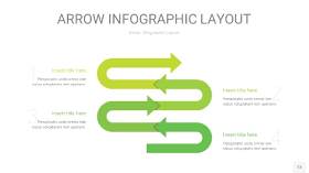 浅绿色箭头PPT信息图表13
