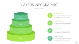 浅绿色3D分层PPT信息图5