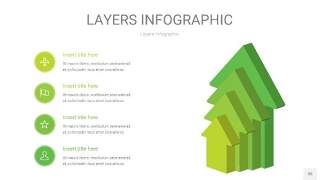 嫩绿色3D分层PPT信息图35