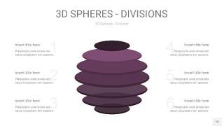 深紫色3D球体切割PPT信息图10