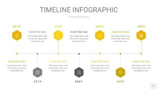 灰黄色时间轴PPT信息图4