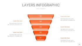 橘红色3D分层PPT信息图49