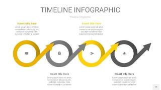 灰黄色时间轴PPT信息图19