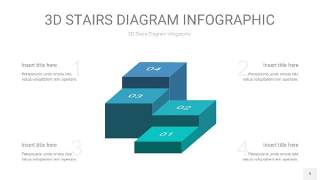 青色渐变3D阶梯PPT图表9