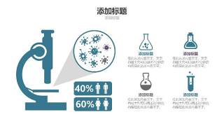 蓝色医疗医院用PPT图表6