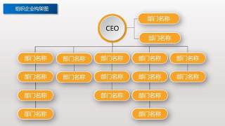 标准创意组织架构图PPT模板6
