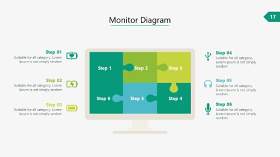 绿色信息可视化PPT图表17