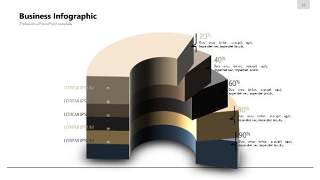 咖啡色信息可视化PPT图表35