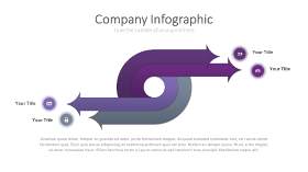 紫色思维箭头PPT信息可视化图表10