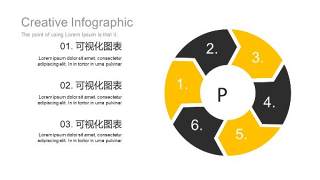 黄色办公人物PPT信息可视化图表24