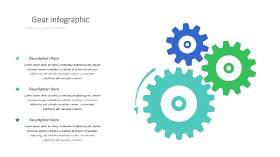 紫绿色齿轮PPT信息可视化图表8