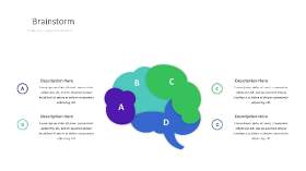 紫绿色脑图PPT信息可视化图表3