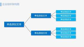 天蓝色组织架构图PPT模板9