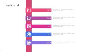 炫彩时间轴时间线PPT信息可视化图表5
