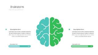 紫绿色脑图PPT信息可视化图表7