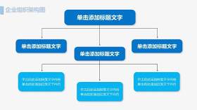 天蓝色组织架构图PPT模板10