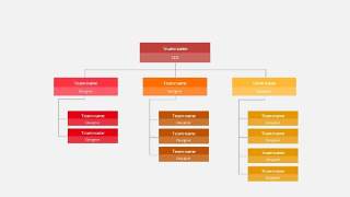 公司彩色组织架构图PPT模板16