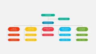公司彩色组织架构图PPT模板14