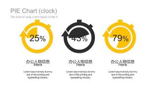 黄色办公人物PPT信息可视化图表30