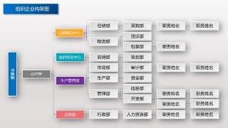 标准创意组织架构图PPT模板1