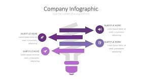 紫色思维灯泡箭头PPT信息可视化图表11