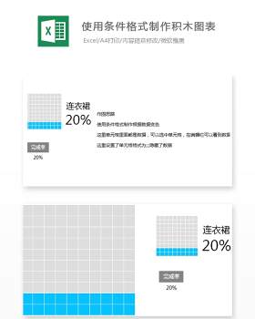 使用条件格式制作积木图表Excel表格模板