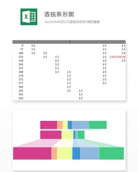 透视条形图Excel表格模板