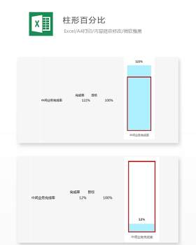 柱形百分比Excel表格模板
