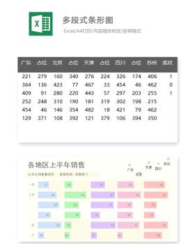 多段式条形图Excel表格模板