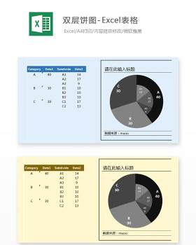 双层饼图-Excel表格