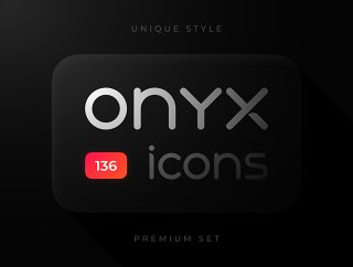 136网站，移动应用程序和界面，ONYX图标的矢量图标