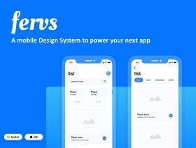 一个移动设计系统，为您的下一个应用程序，Fervs设计系统提供动力