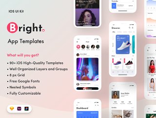 设计您的下一个应用程序，Bright App UI Kit