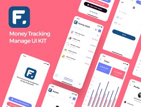 移动应用专为管理个人财务，Finany  - 现金流量管理器UI KIT