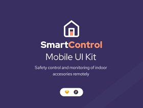 20+屏幕UI套件智能家居移动应用在素描和FIGMA和SmartControl UI工具包