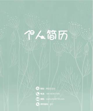 创意大气教师简历WORD模板20