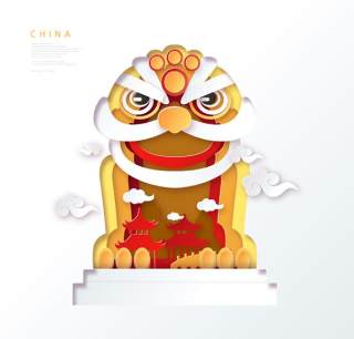 创意剪纸立体中国北京上海地图城市建筑插图AI矢量设计素材(12)