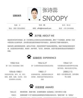 活泼明朗风格个人求职简历WORD模板03