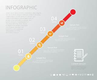 工作流布局横幅图Web设计信息图集21