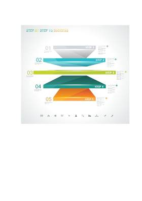 现代设计元素信息图形贴纸和横幅04