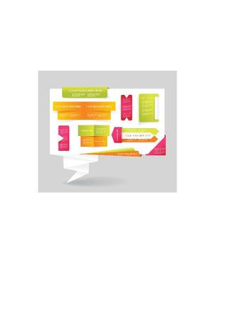 现代设计元素信息图形贴纸和横幅32