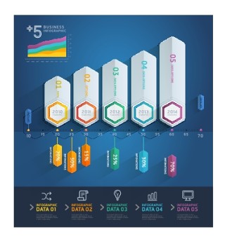 业务步骤信息图形矢量46