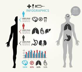 医学信息图矢量1