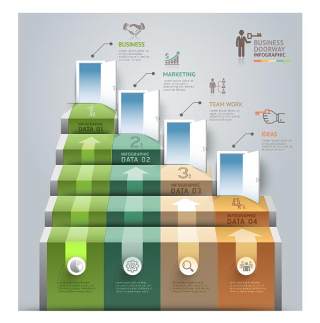 业务步骤信息图形矢量39