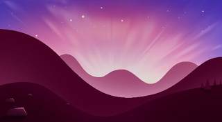 紫色山水自然风景光束PSD海报背景素材可印刷