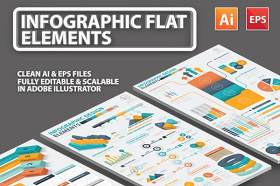 信息平面元素设计ai矢量素材 Infographic Flat Elements Design