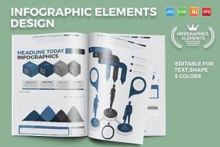 箭头信息图表矢量素材 Infographics Elements