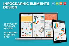 多功能信息图表设计模板素材 Infographics Template