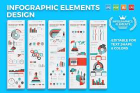 市场分析信息图表模板 Infographics Elements