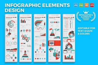 市场分析信息图表模板 Infographics Elements